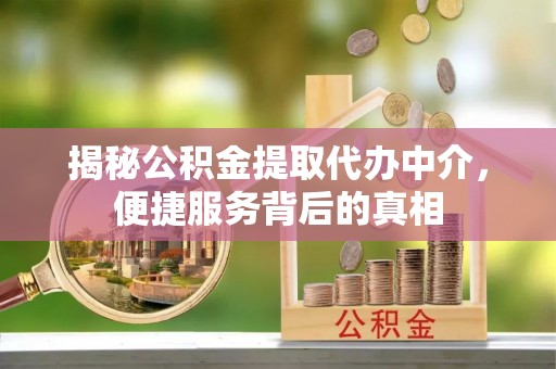 松潘揭秘公积金提取代办中介，便捷服务背后的真相