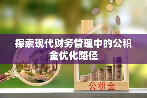 松潘探索现代财务管理中的公积金优化路径