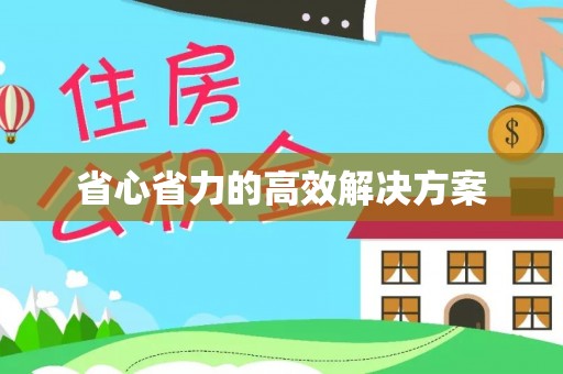 松潘省心省力的高效解决方案