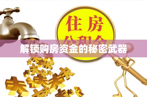 松潘解锁购房资金的秘密武器
