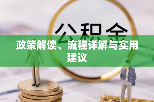 松潘政策解读、流程详解与实用建议